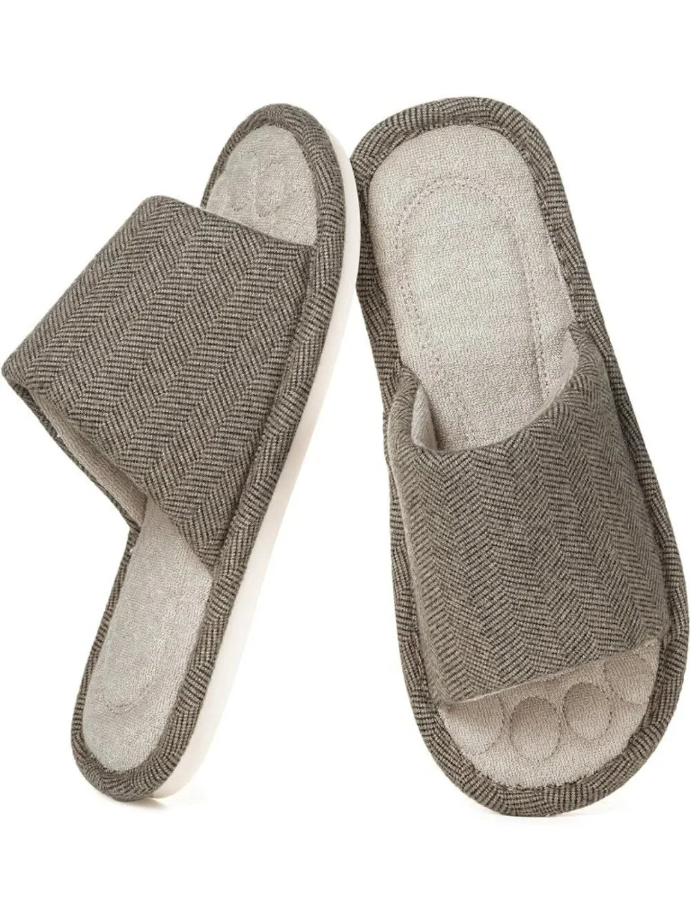 Men's Brown Slippers Breathable Slip-on Indoor Slippers Washable Home Shoes